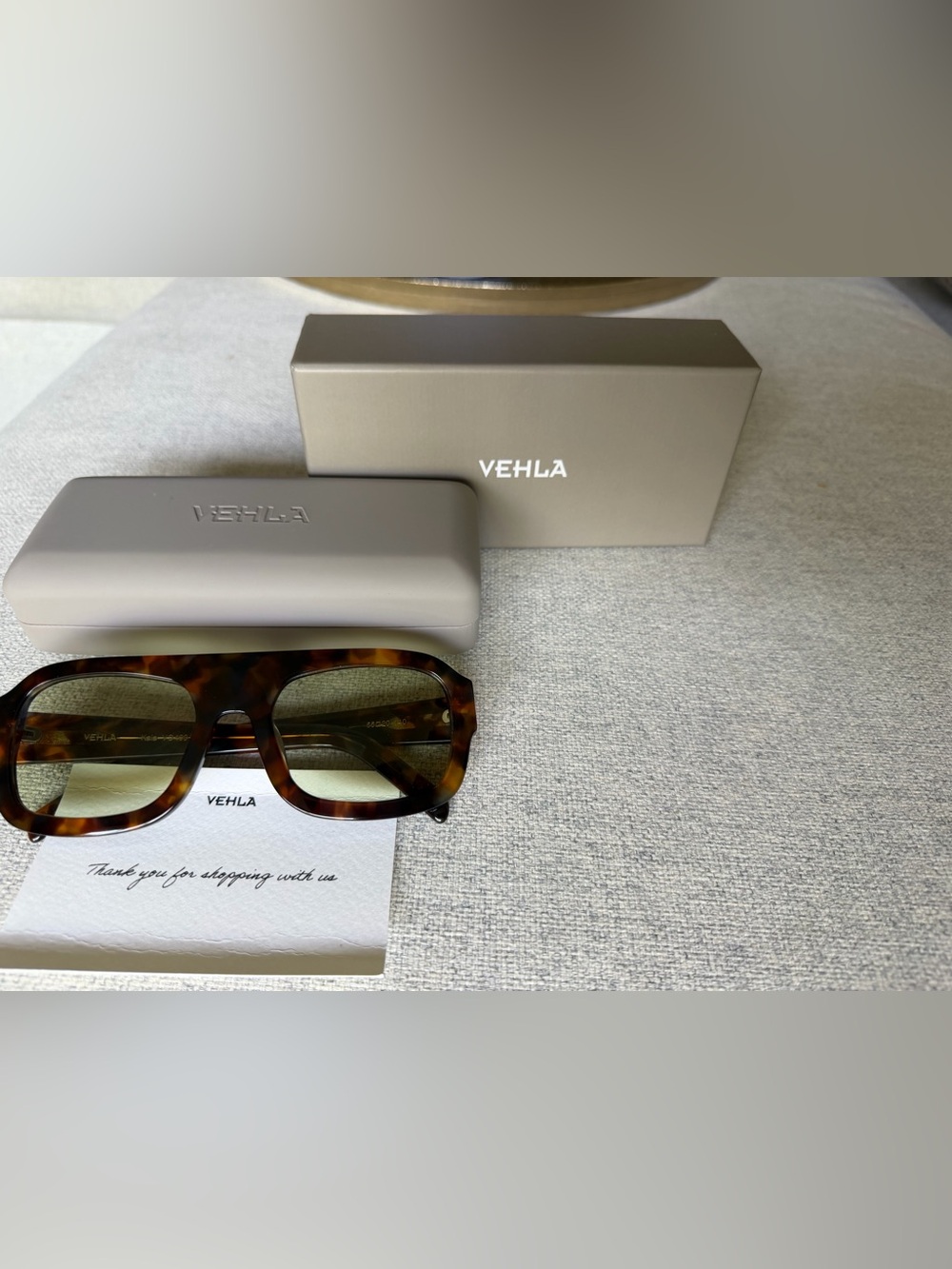 VEHLA Tortoiseshell Square Sunglasses - Brown/Amber